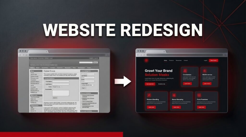 Website redesign before and after for a small and medium business | Espejo Studio