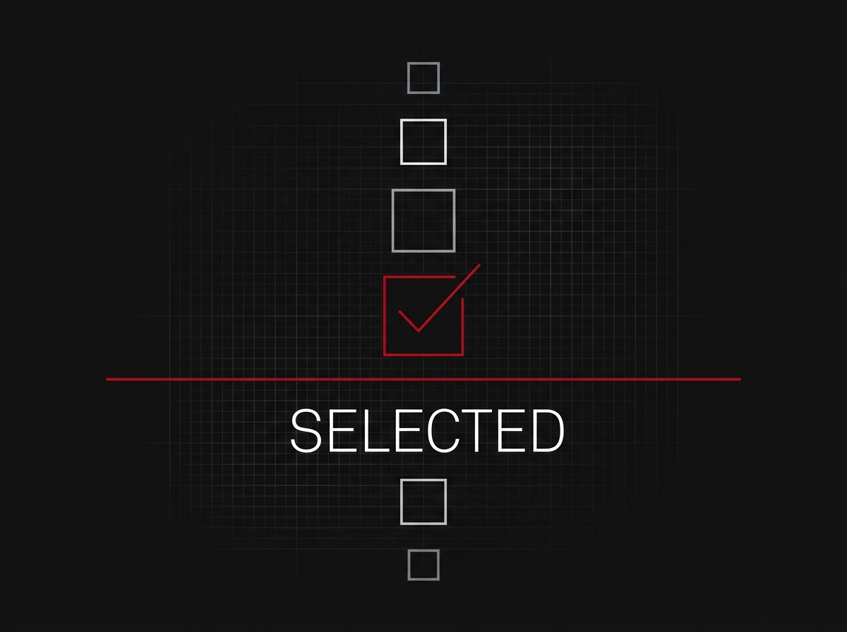 Checklist graphic — questions to ask a web design company before hiring, dark UI with crimson highlights